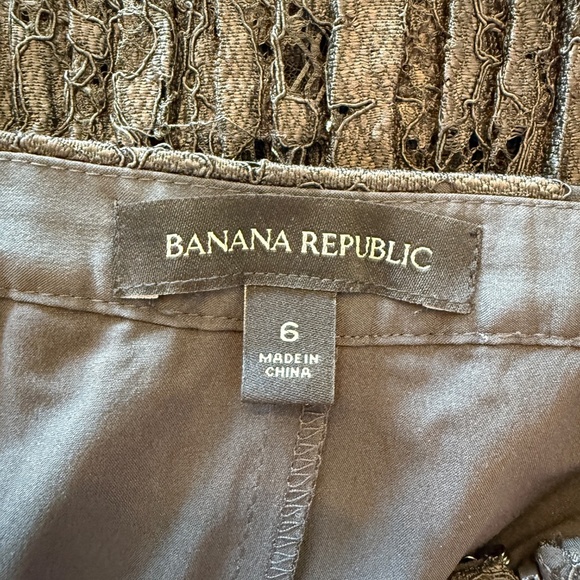 Banana Republic Lace Pleated Maxi Skirt dark green 45153 - Picture 10 of 13